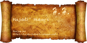 Hajdú Hubert névjegykártya